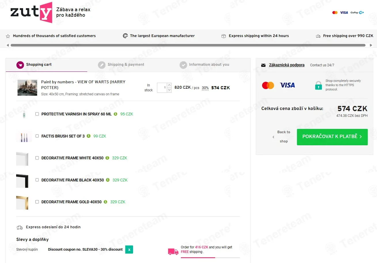 Zuty CZ coupon code: 30% off with SLEVA30. Tested and valid as 10 months ago.