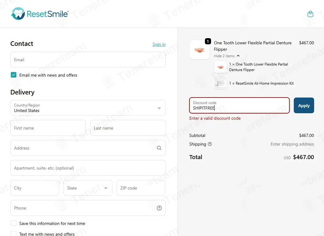 Reset Smile coupon code: $15 off with SHIPITFREE. Tested and valid as 2 months ago.