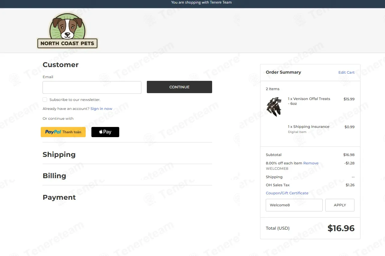 North Coast Pets coupon code: 8% off with Welcome8. Tested and valid as 3 weeks ago.