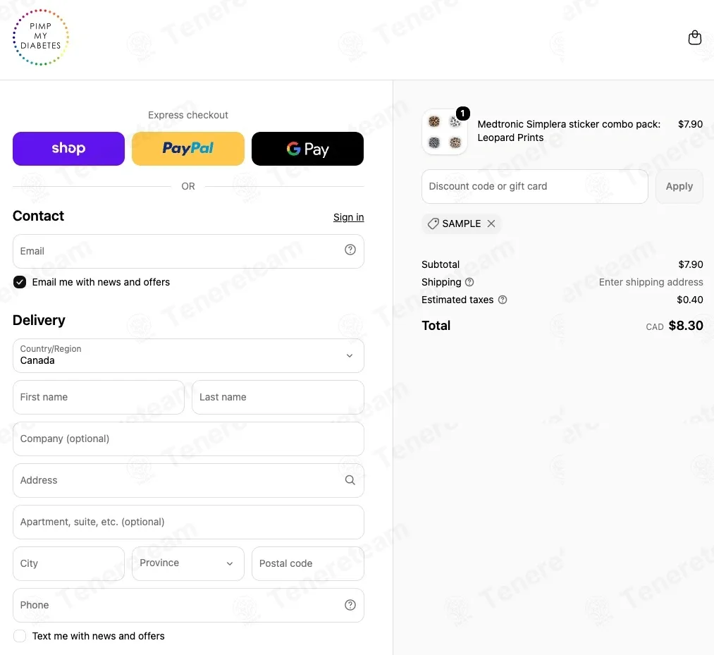 Pimp My Diabetes coupon code: Sale off with SAMPLE. Tested and valid as 1 week ago.