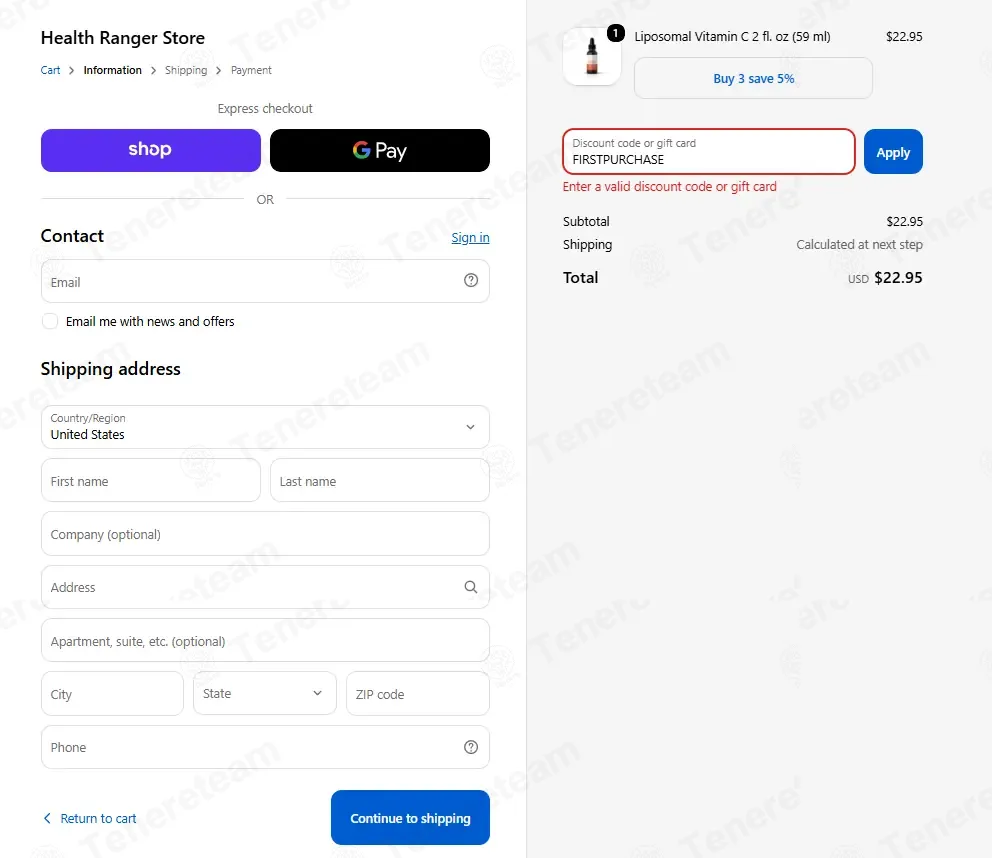 Health Ranger Store coupon code: 10% off with FIRSTPURCHASE. Tested and valid as 3 days ago.