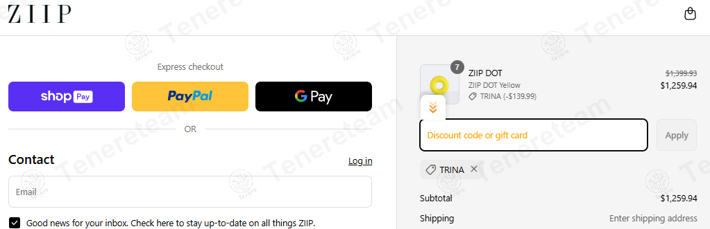 Ziip Beauty coupon code: 10% off with TRINA. Tested and valid as 1 year ago.