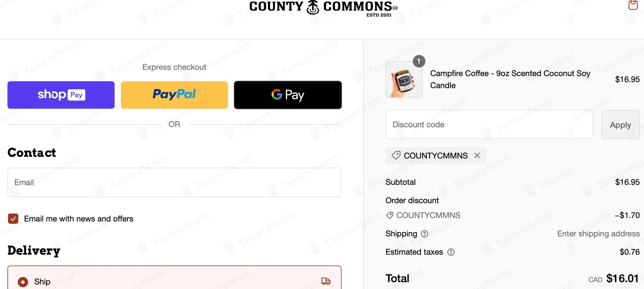 County Commons Co. coupon code: 10% off with COUNTYCMMNS. Tested and valid as 1 year ago.