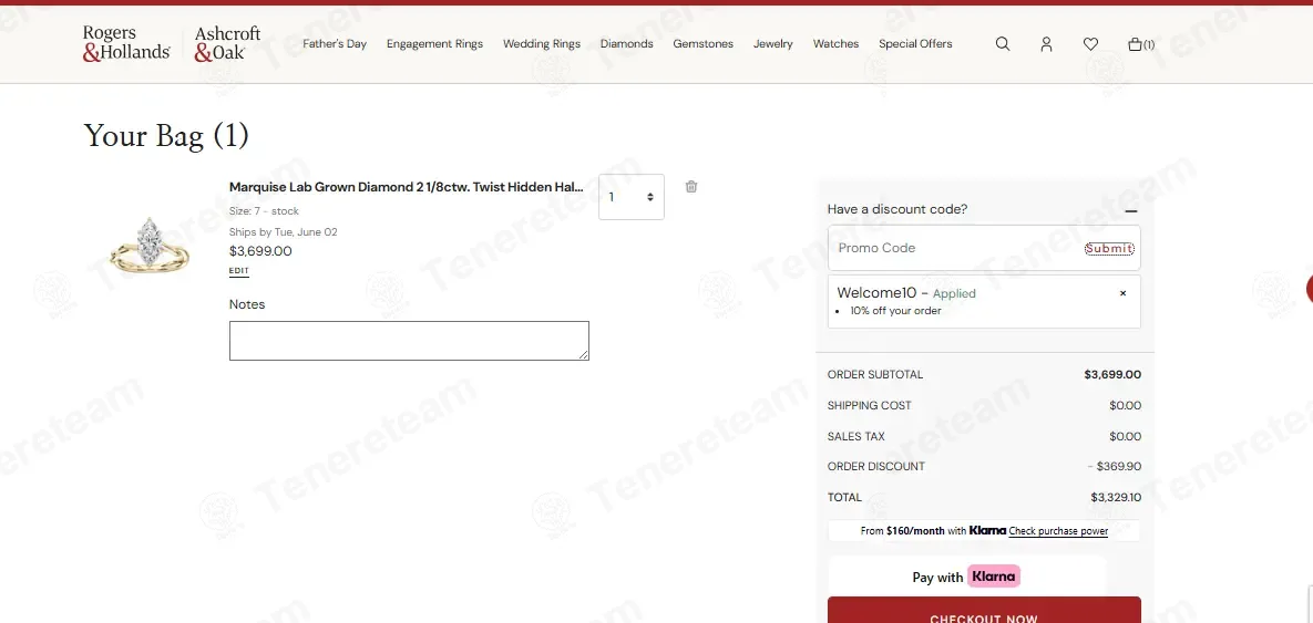 Rogers and Hollands coupon code: 10% off with WELCOME10. Tested and valid as 2 weeks ago.