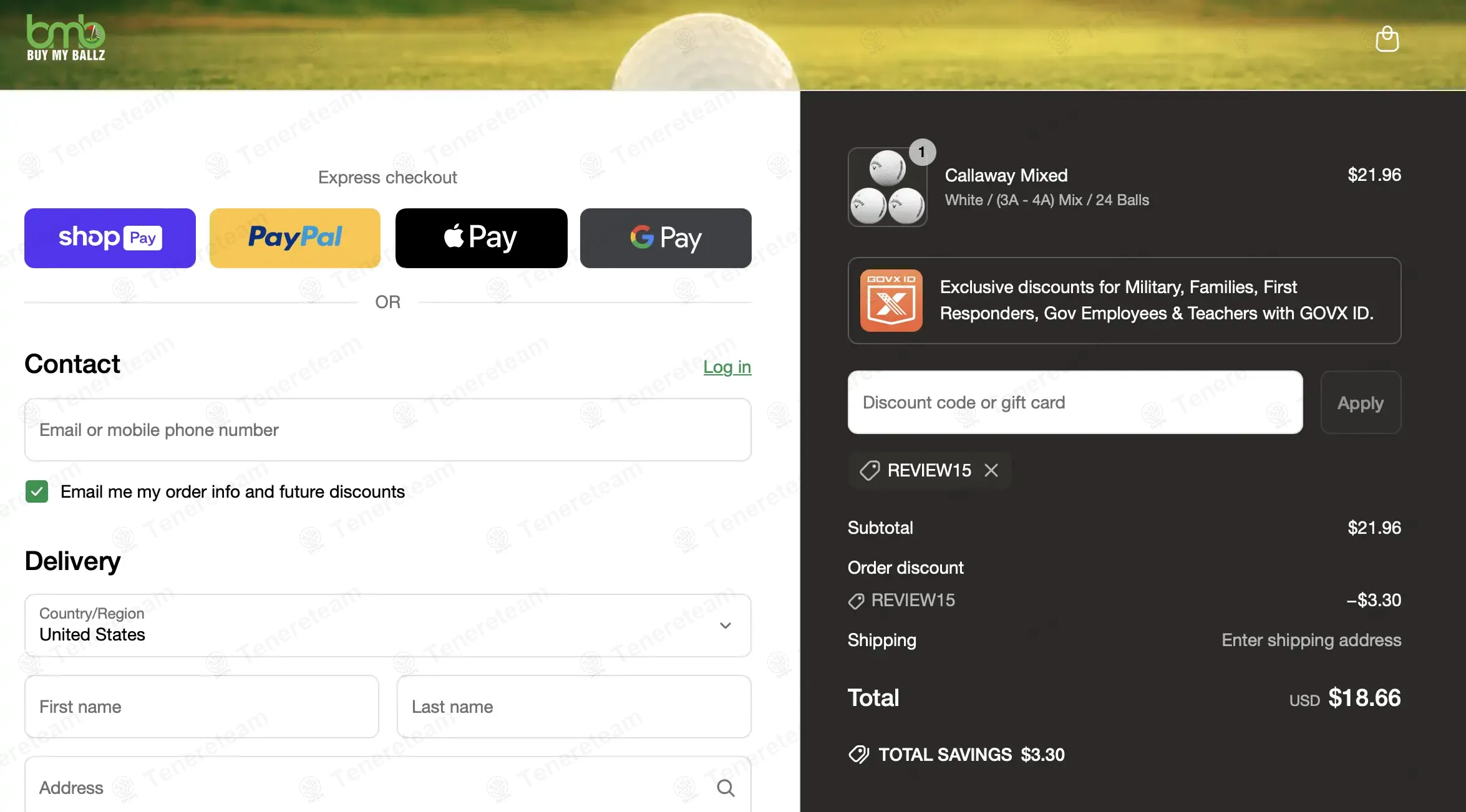 BuyMyBallz coupon code: 15% off with REVIEW15. Tested and valid as 8 months ago.