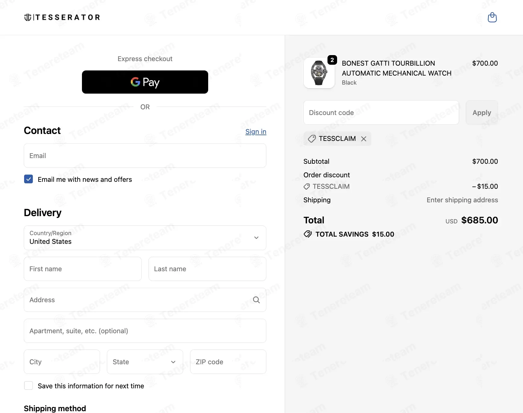 Tesserator coupon code: $15 off with TESSCLAIM. Tested and valid as 7 months ago.