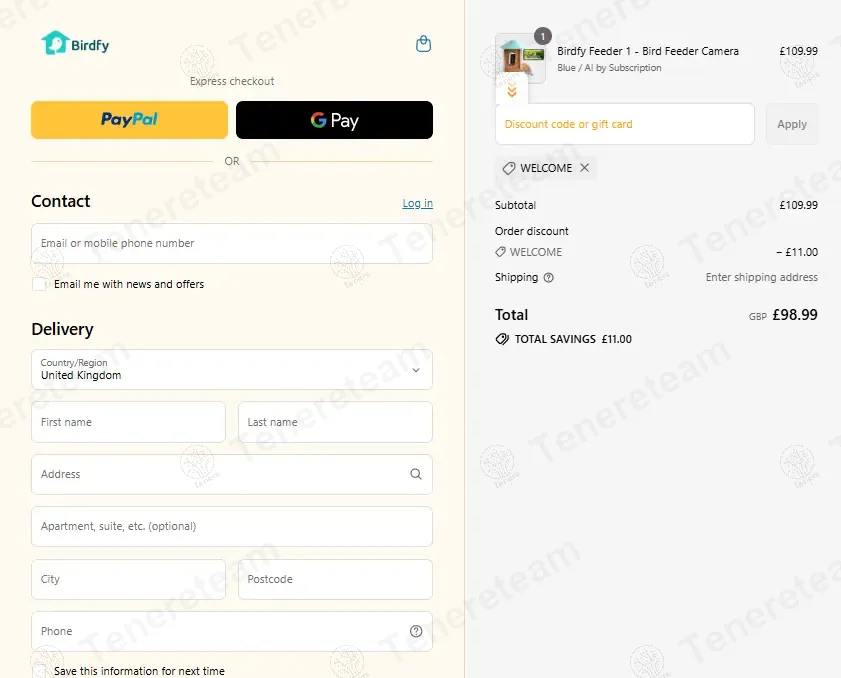 Birdfy Garden Feeder UK coupon code: 10% off with WELCOME. Tested and valid as 10 months ago.
