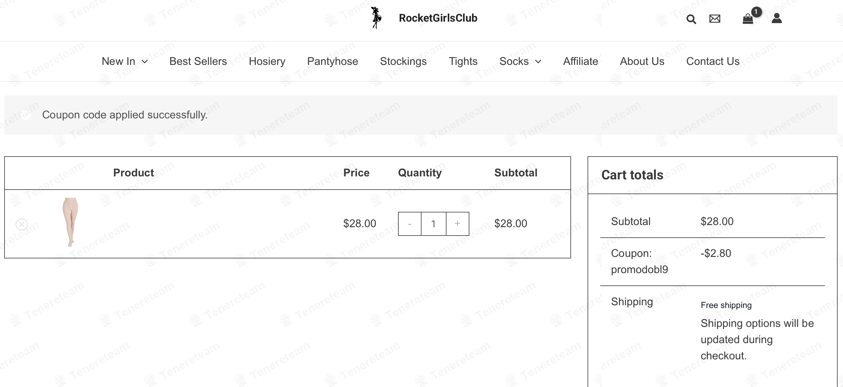 Rocket Girls Club coupon code: 10% off with PROMODOBL9. Tested and valid as 1 year ago.