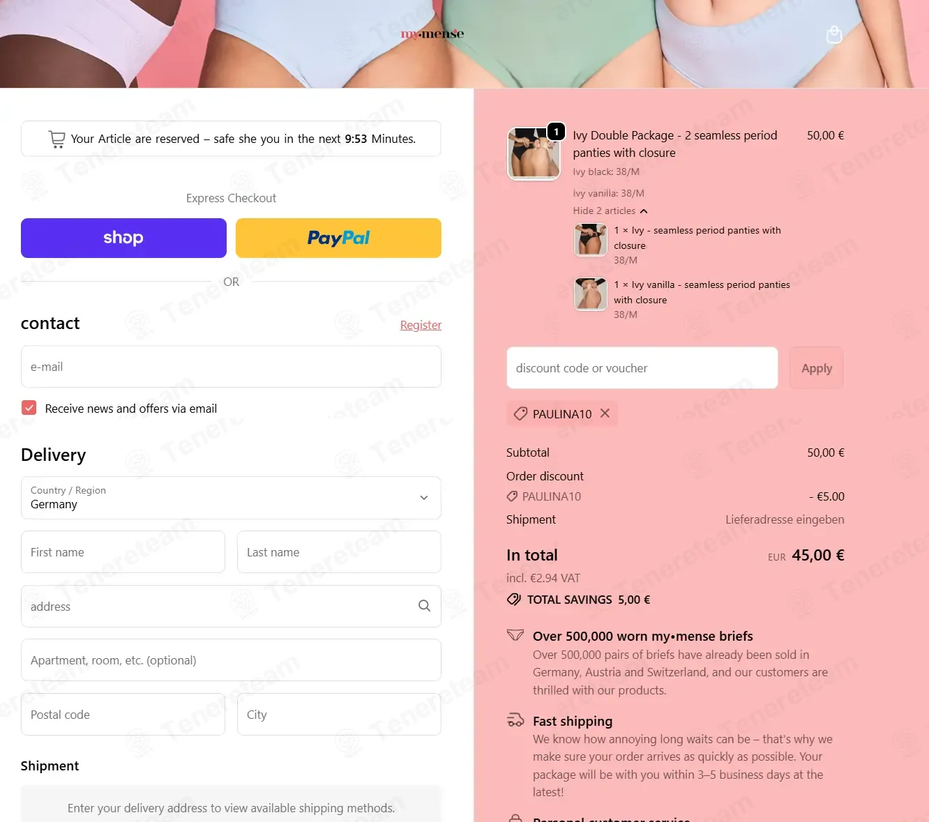 My Mense coupon code: 10% off with PAULINA10. Tested and valid as 4 days ago.