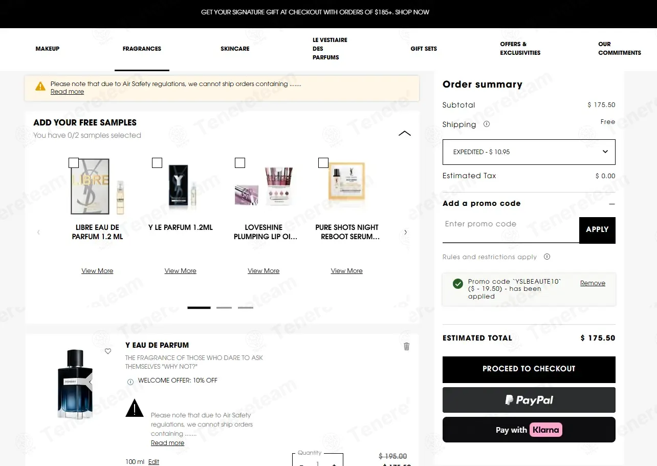 YSL Beauty Canada coupon code: 10% off with YSLBEAUTE10. Tested and valid as 2 weeks ago.