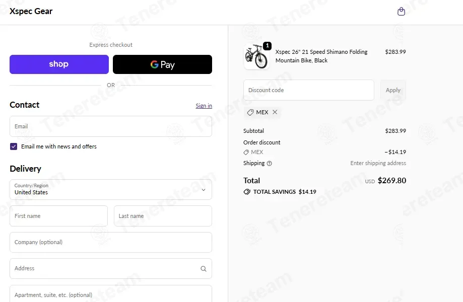Xspec Gear coupon code: 5% off with MEX. Tested and valid as 1 week ago.