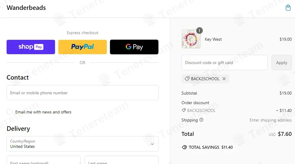 Wanderbeads coupon code: 60% off with BACK2SCHOOL. Tested and valid as 1 year ago.