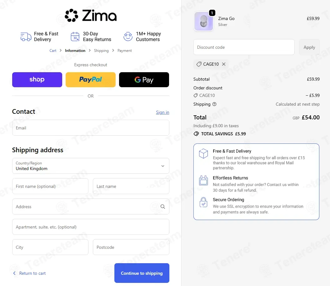 ZIMA DENTAL UK coupon code: 10% off with CAGE10. Tested and valid as 8 months ago.