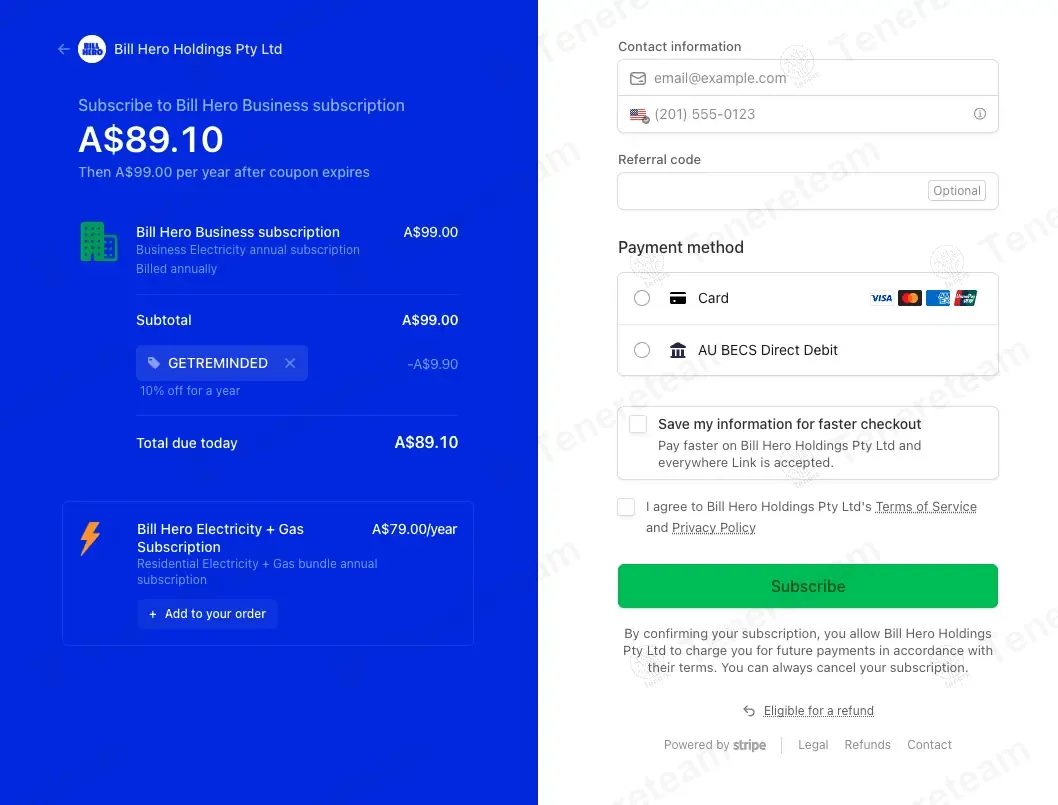 Bill Hero apply coupon code