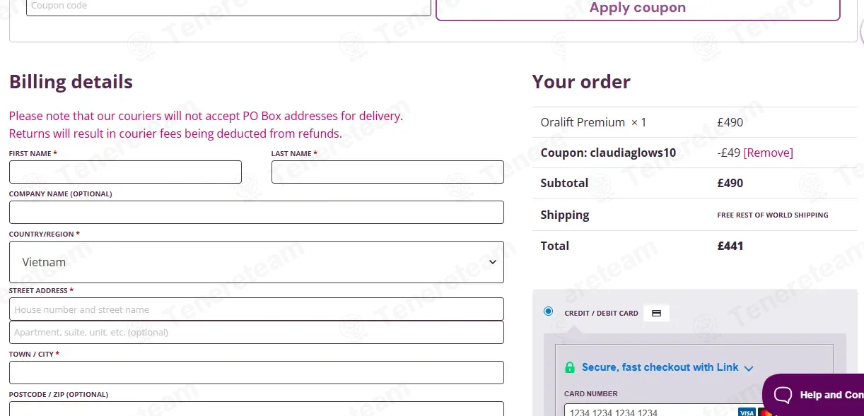 Oralift coupon code: 10% off with CLAUDIAGLOWS10. Tested and valid as 5 months ago.