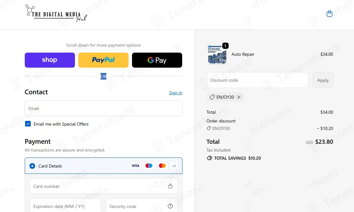 The Digital Media Hub coupon code: 30% off with ENJOY30. Tested and valid as 3 weeks ago.