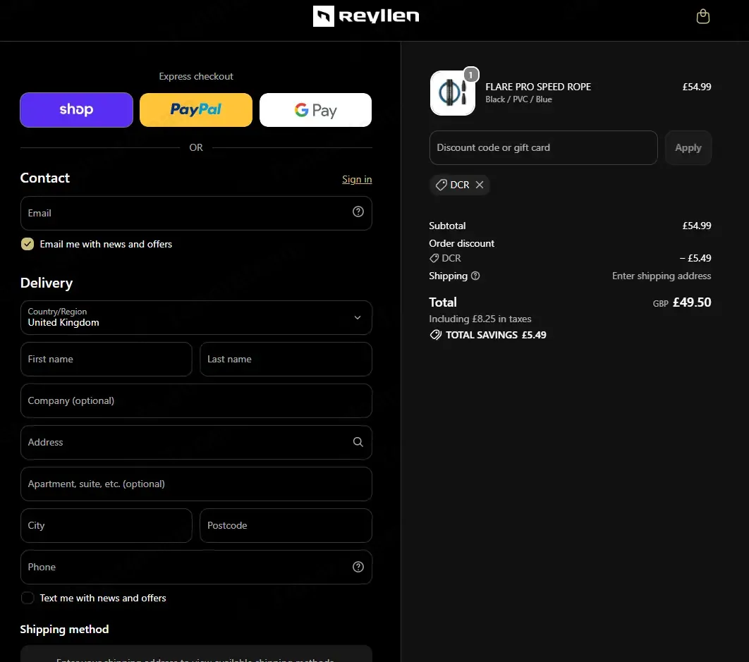 Reyllen Fitness apply coupon code