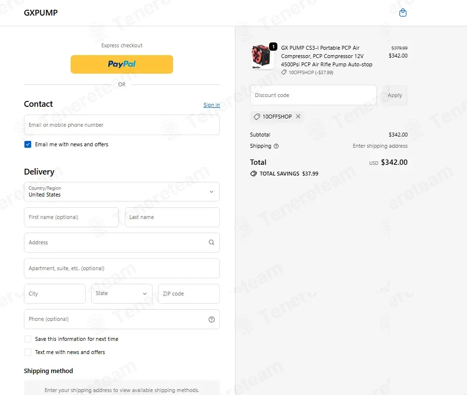 GXPump coupon code: 10% off with 10OFFSHOP. Tested and valid as 2 days ago.