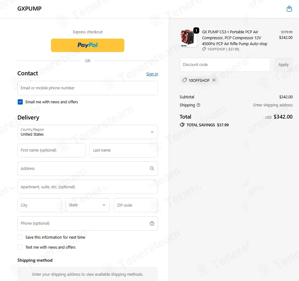 GXPump coupon code: 10% off with 10OFFSHOP. Tested and valid as 2 days ago.