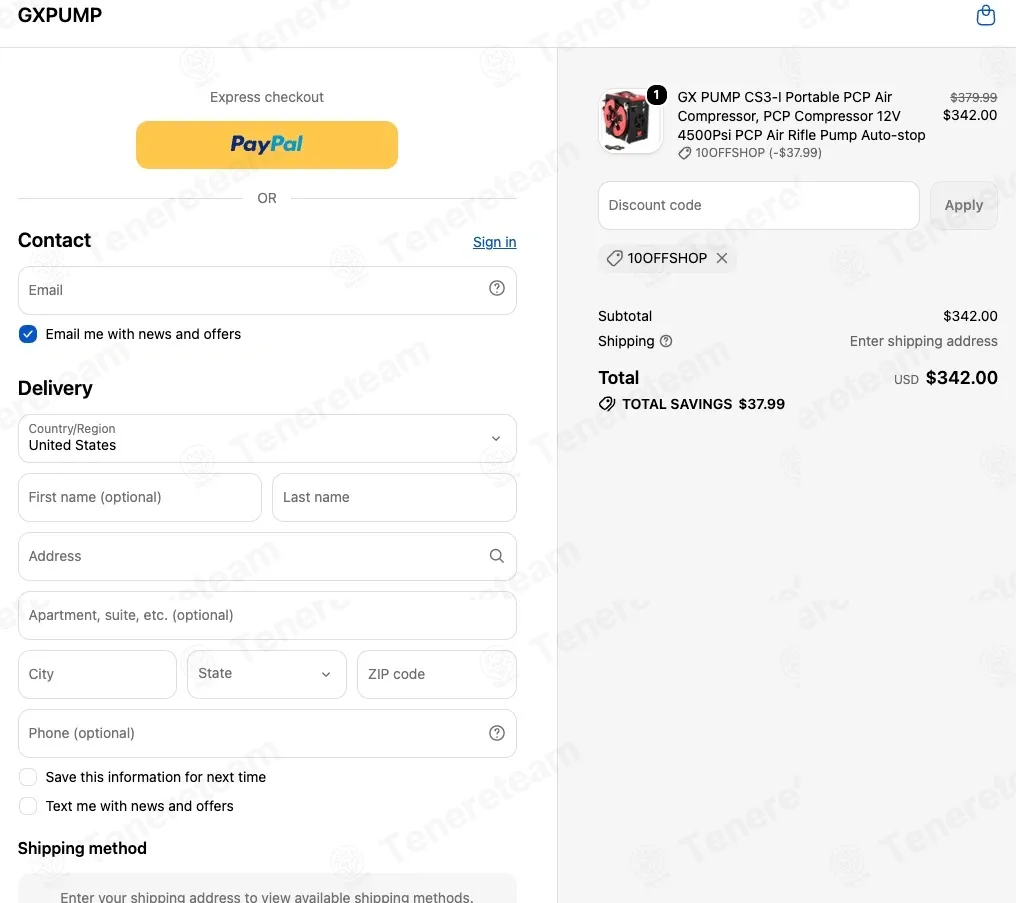 GXPump coupon code: 10% off with 10OFFSHOP. Tested and valid as 2 days ago.