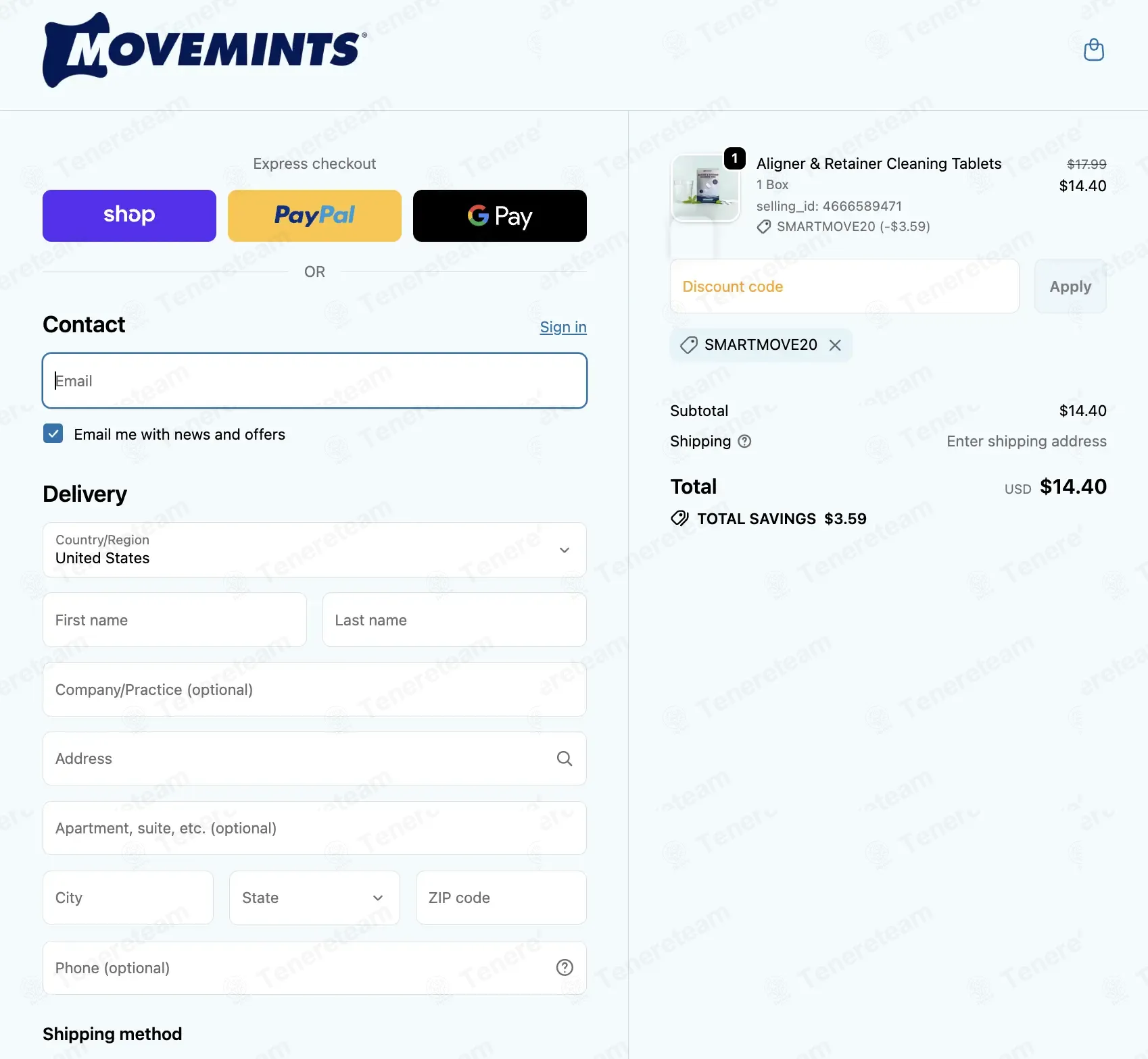 Movemints coupon code: 20% off with SMARTMOVE20. Tested and valid as 2 months ago.