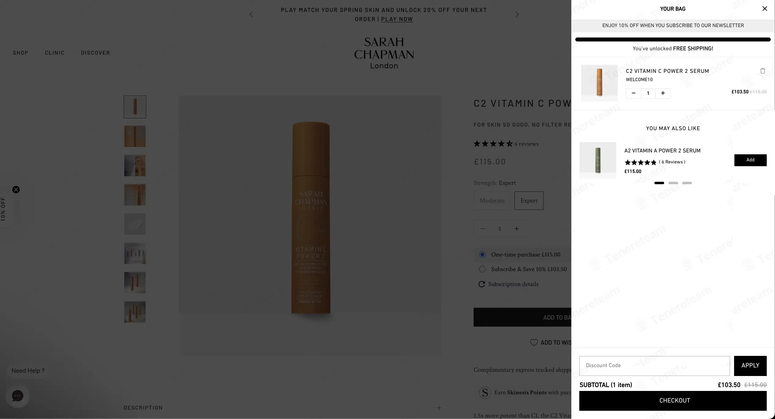 Sarah Chapman coupon code: 10% off with WELCOME10. Tested and valid as 1 week ago.