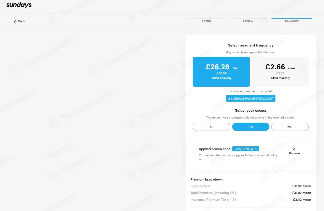 Sundays Insurance UK coupon code: 15% off with COVERNOW15. Tested and valid as 2 weeks ago.