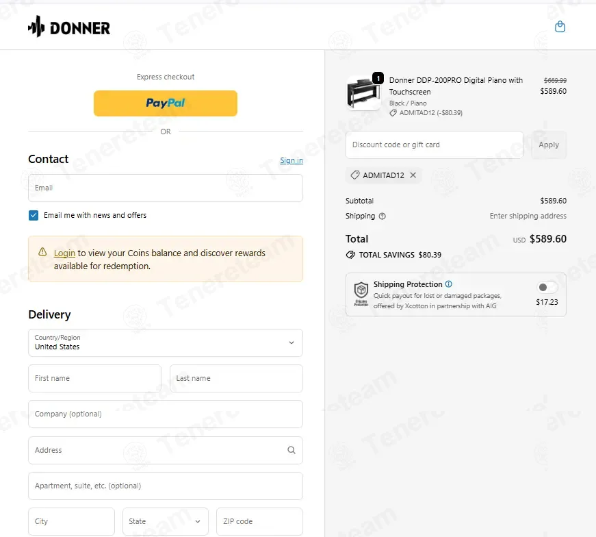 Donnerdeal coupon code: 12% off with ADMITAD12. Tested and valid as 2 weeks ago.