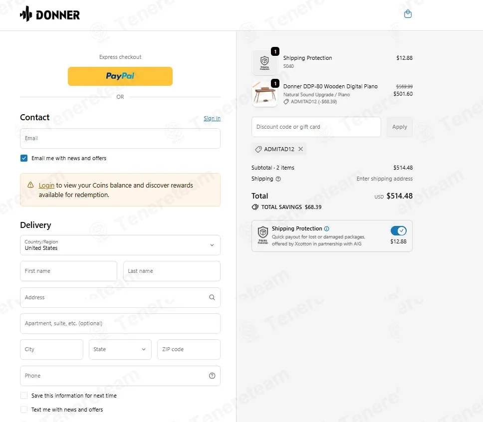 Donnerdeal coupon code: 12% off with ADMITAD12. Tested and valid as 2 weeks ago.