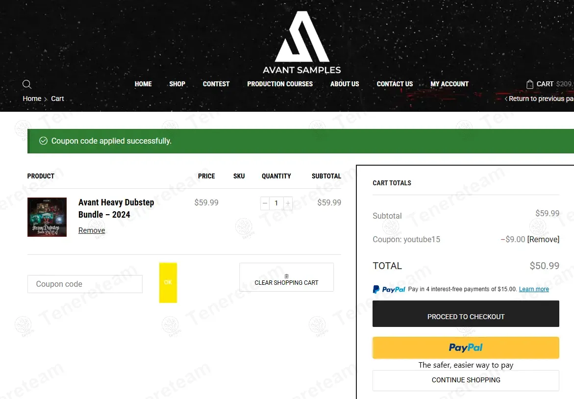 Avant Samples coupon code: 15% off with YOUTUBE15. Tested and valid as 1 year ago.