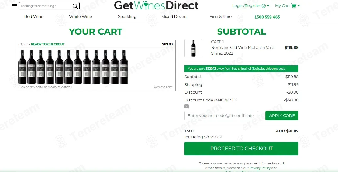 Get Wines Direct coupon code re-checked and confirmed working at checkout