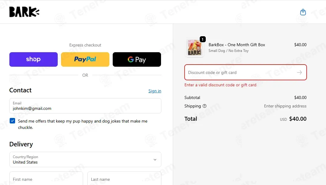 BarkBox coupon code: $5 off with ADVENT5. Tested and valid as 3 months ago.