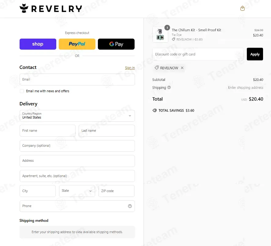 Revelry Supply coupon code: 15% off with REVELNOW. Tested and valid as 3 days ago.
