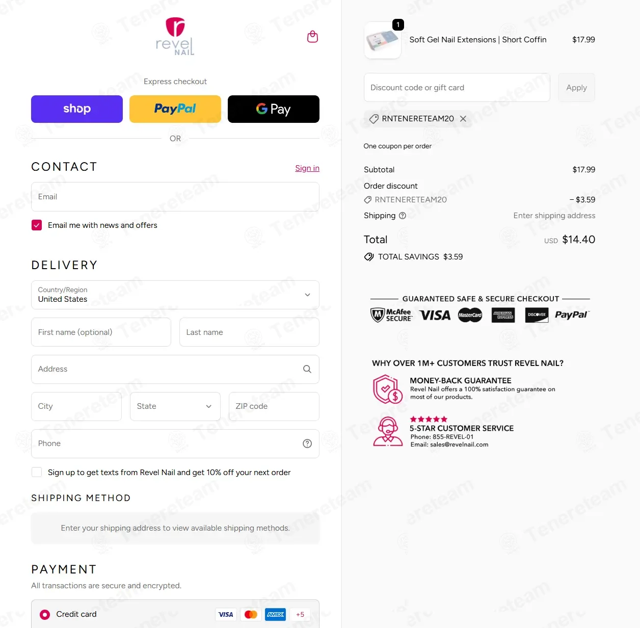 Revel Nail coupon code: 20% off with RNTENERETEAM20. Tested and valid as 1 month ago.