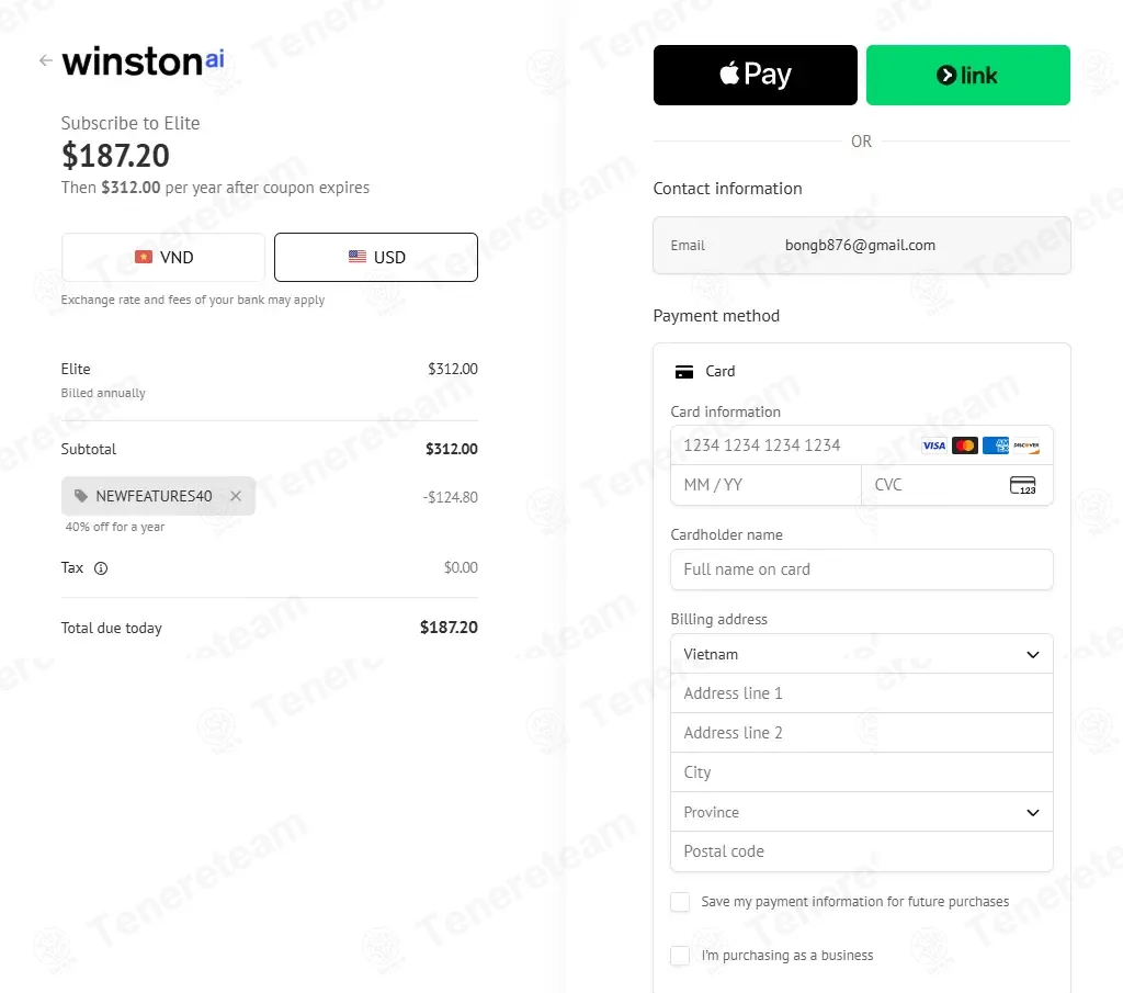 Winston AI coupon code: 40% off with NEWFEATURES40. Tested and valid as 1 month ago.