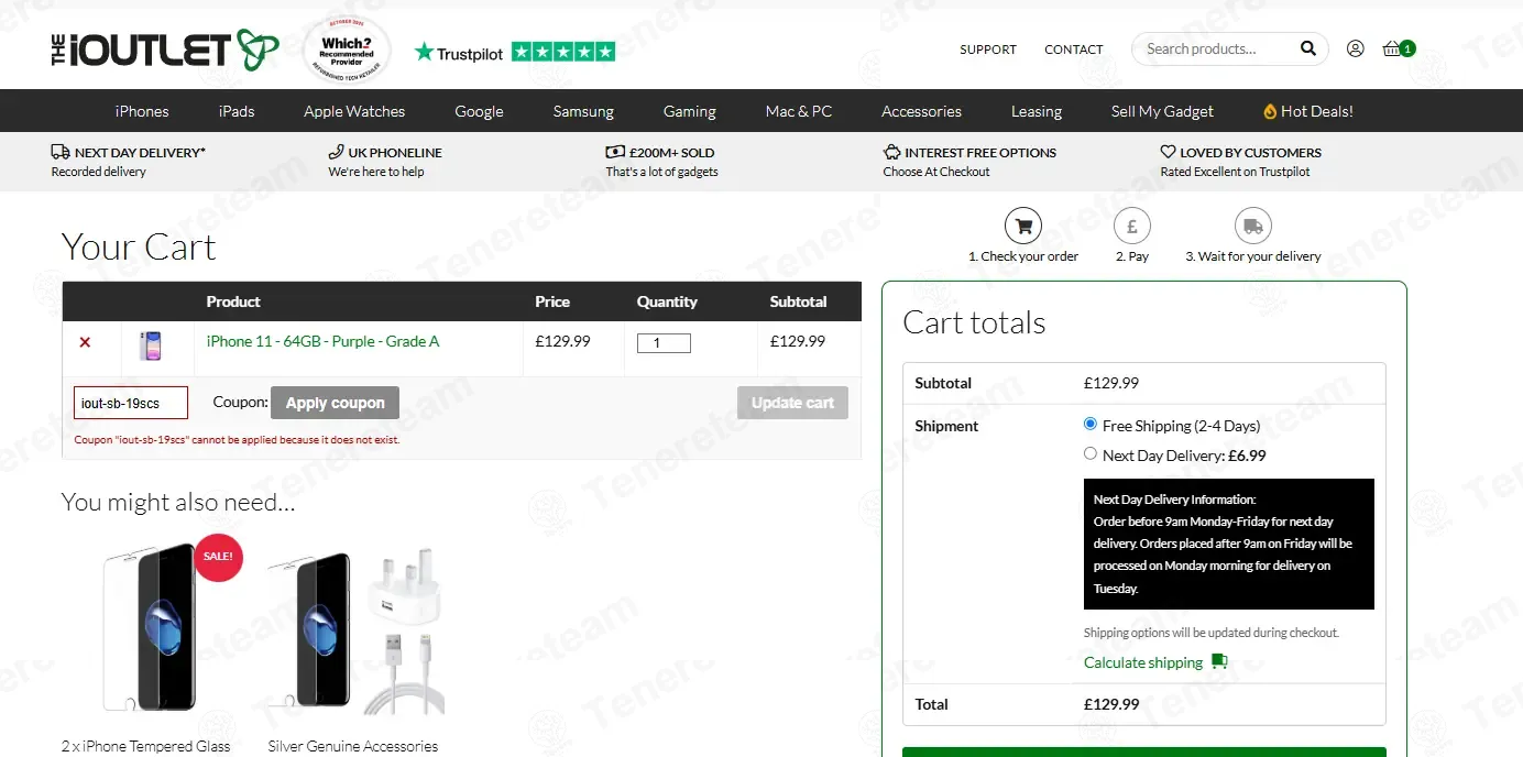 The iOutlet coupon code: £20 off with iout-sb-19scs. Tested and valid as 21 hours ago.