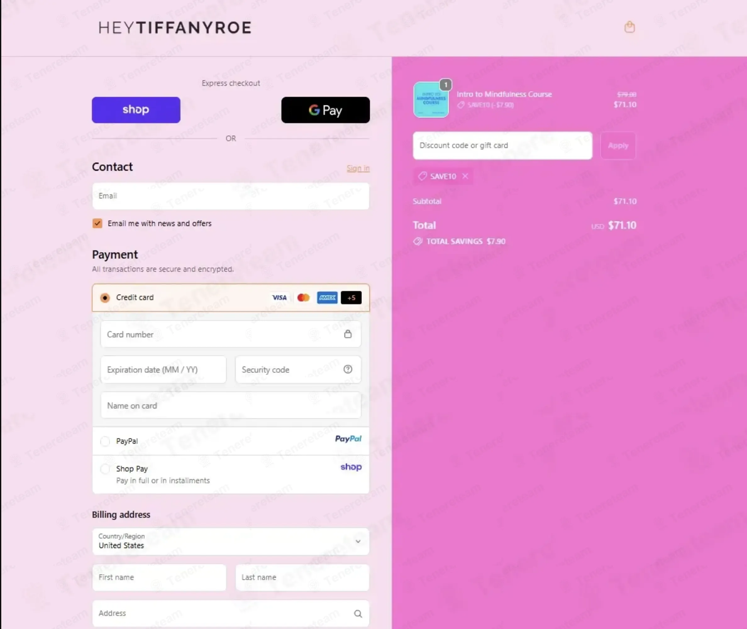 TIFFANY ROE coupon code: 10% off with SAVE10. Tested and valid as 1 month ago.