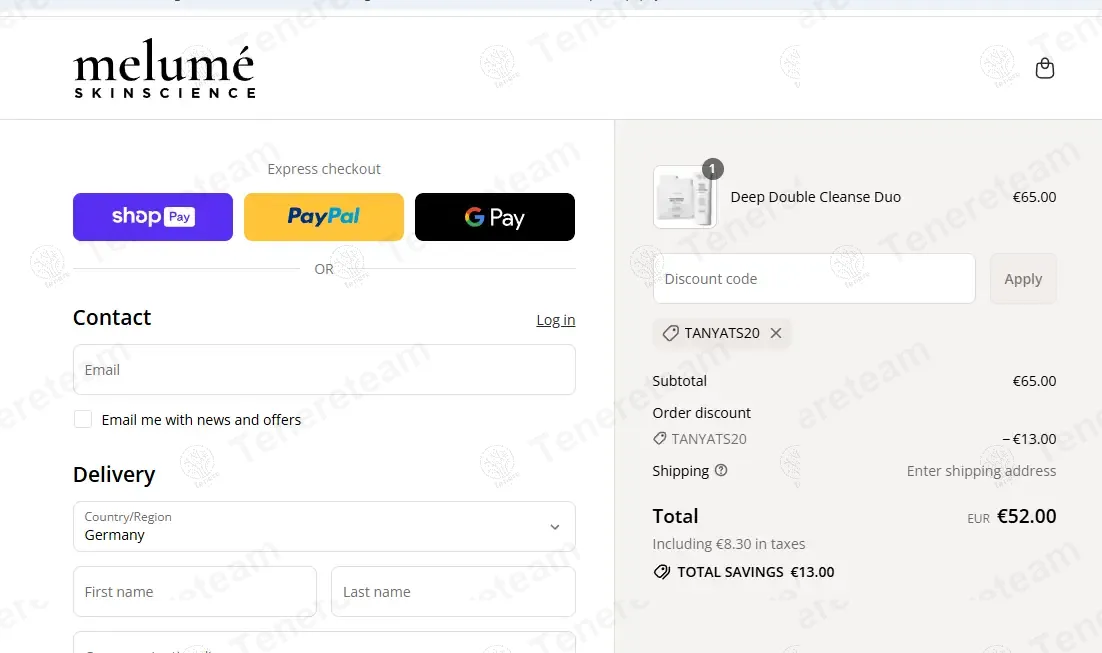 Melume Skin Science coupon code: 20% off with TANYATS20. Tested and valid as 10 months ago.