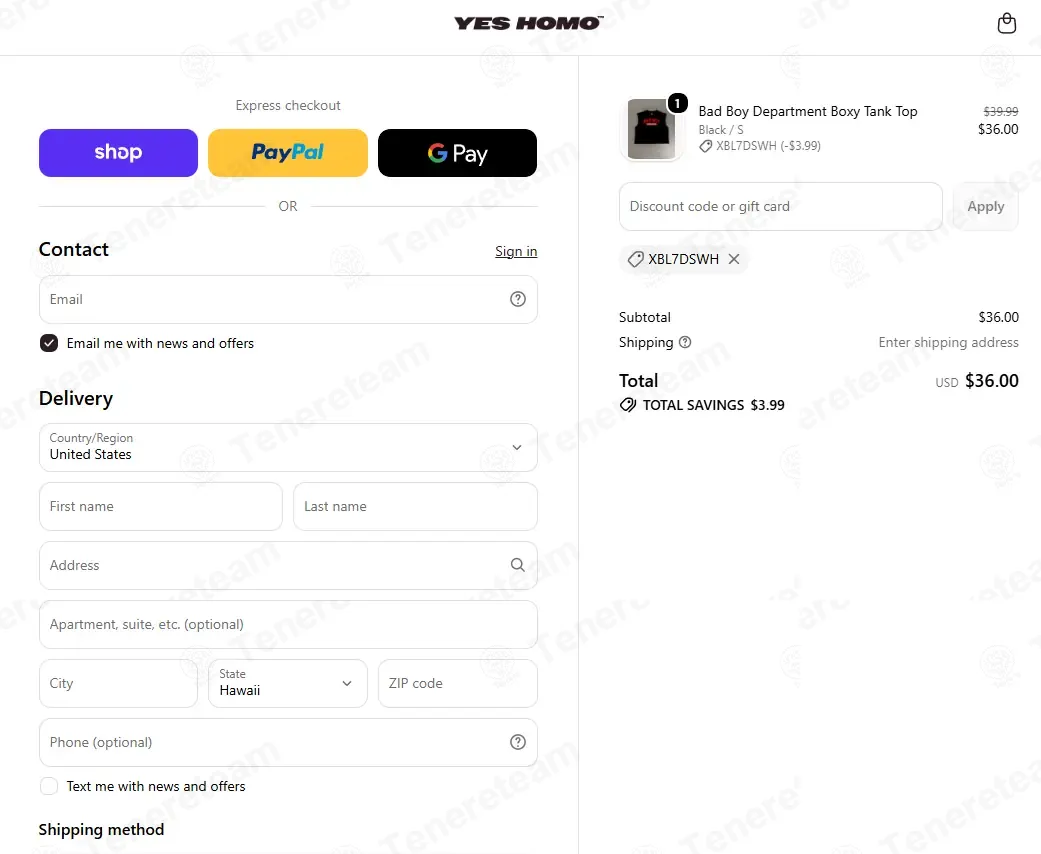 Yes Homo coupon code: 10% off with XBL7DSWH. Tested and valid as 1 month ago.