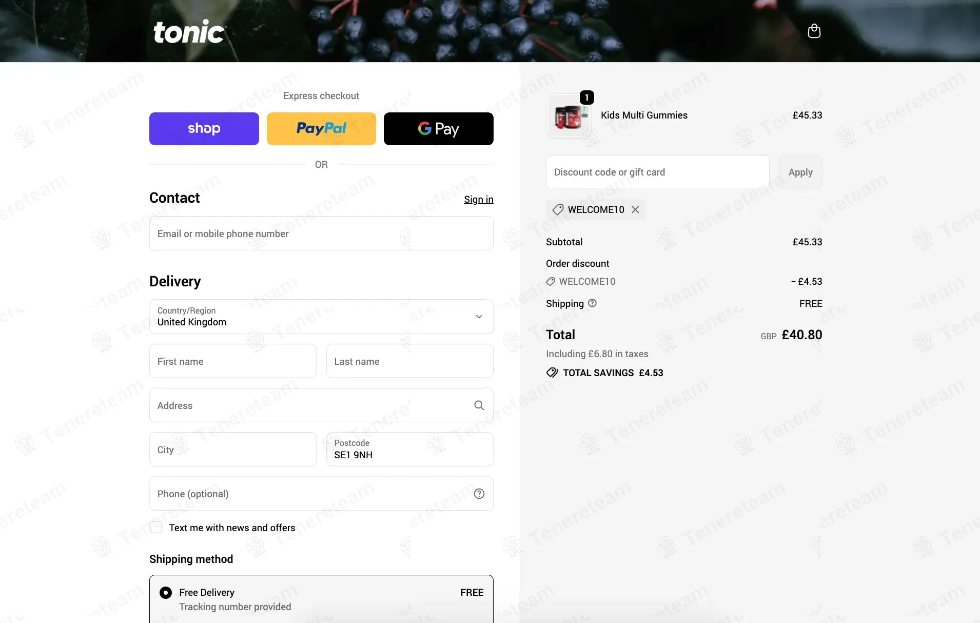 Tonic Health coupon code: 10% off with WELCOME10. Tested and valid as 9 months ago.