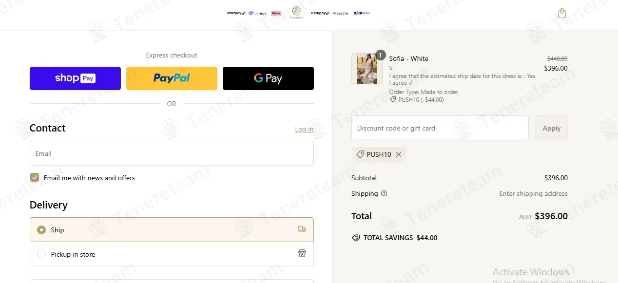 Alamour The Label coupon code: 10% off with PUSH10. Tested and valid as 1 year ago.