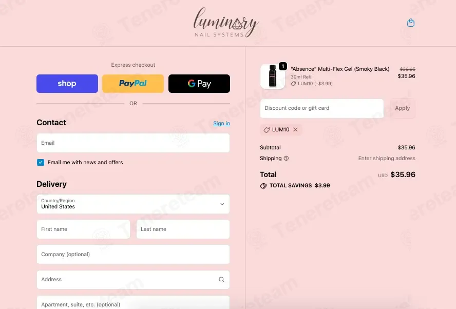 Luminary Nail Systems coupon code: 10% off with LUM10. Tested and valid as 3 months ago.