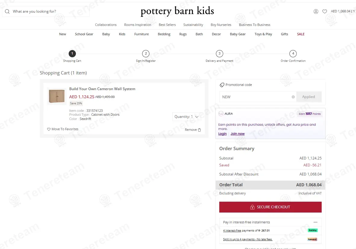 Pottery Barn Kids UAE coupon code: 5% off with NEW. Tested and valid as 8 months ago.