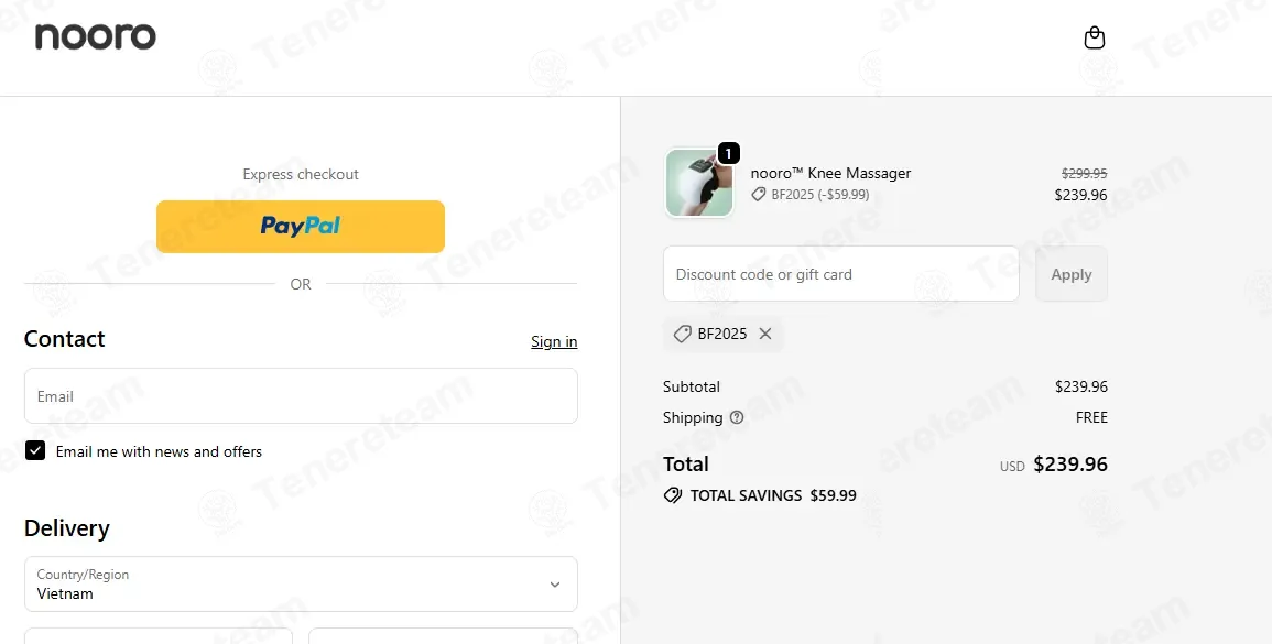 Nooro US apply coupon code