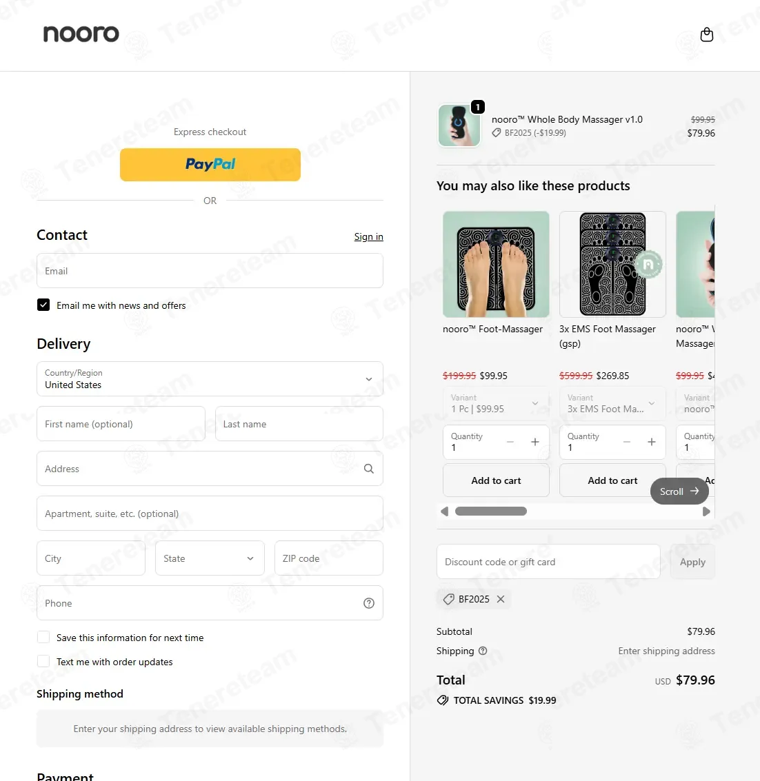 Nooro US coupon code: 20% off with BF2025. Tested and valid as 3 months ago.