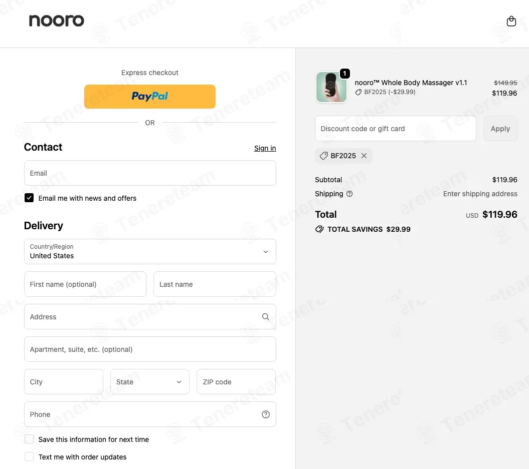 Nooro US coupon code: 20% off with BF2025. Tested and valid as 3 months ago.