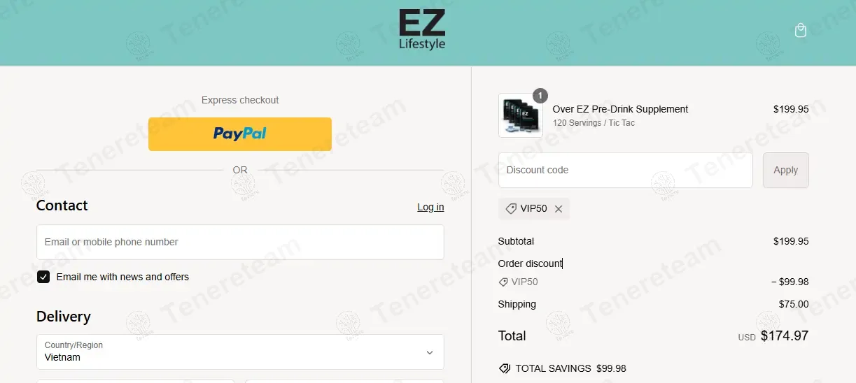 Ez Lifestyle coupon code: 50% off with VIP50. Tested and valid as 10 months ago.