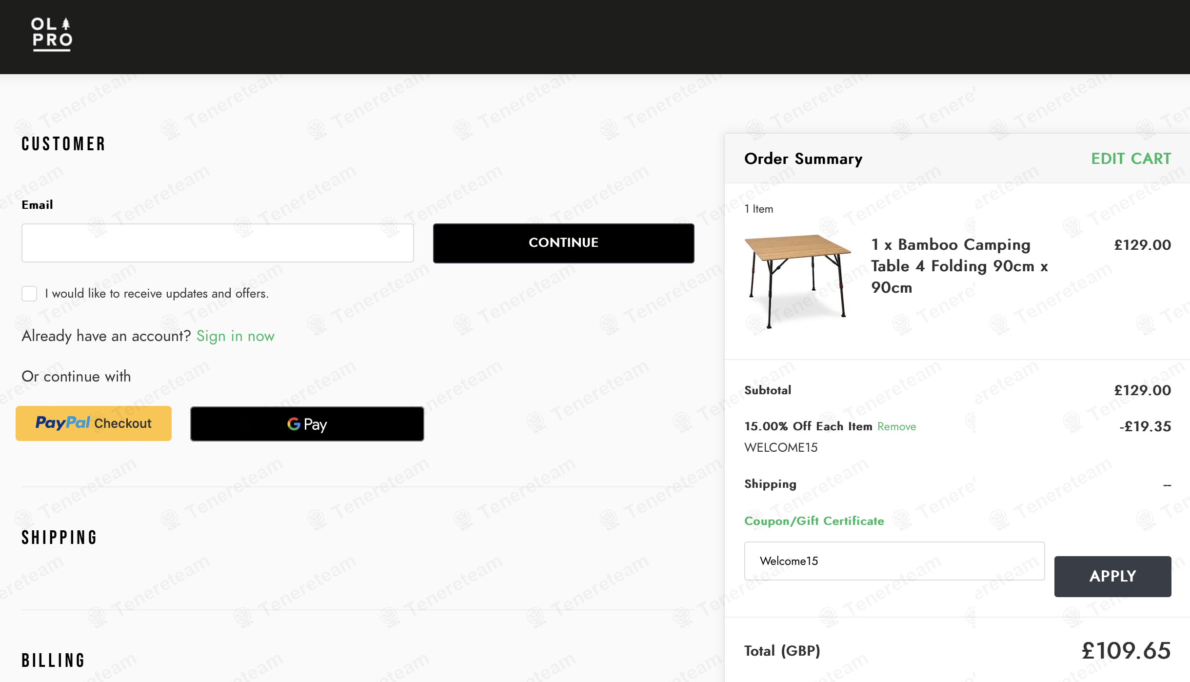 Olpro Shop coupon code: 15% off with Welcome15. Tested and valid as 1 year ago.