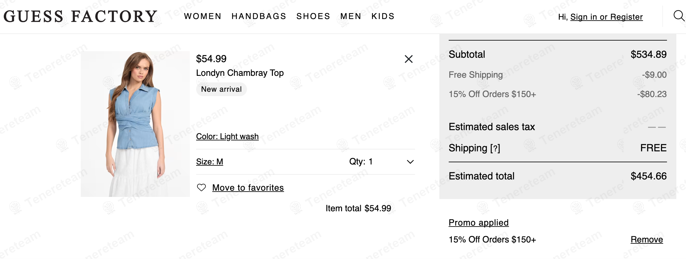 Guess Factory Canada apply coupon code