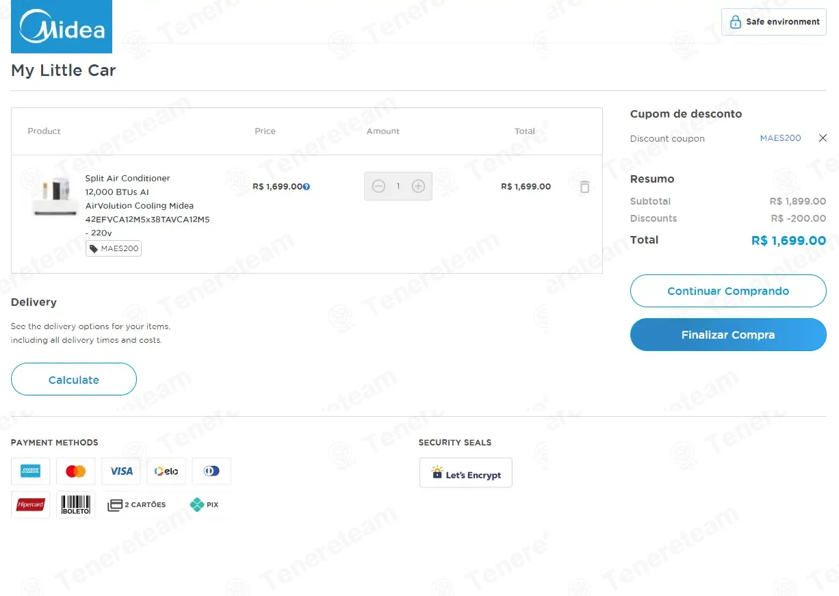Midea BR apply coupon code
